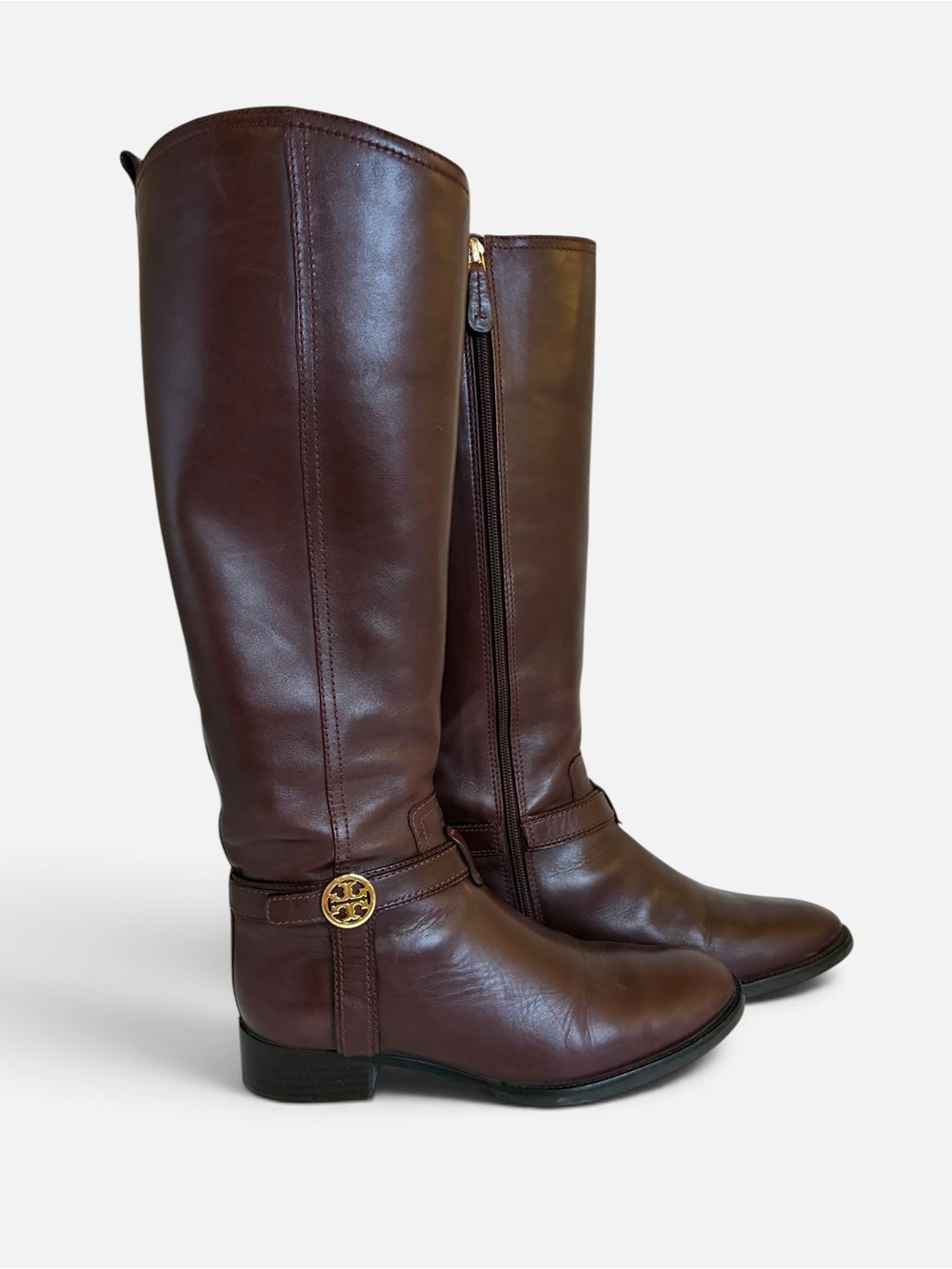 Tory Burch Tall Brown Leather Over-the-Knee Riding Boots - Picture 3 of 6